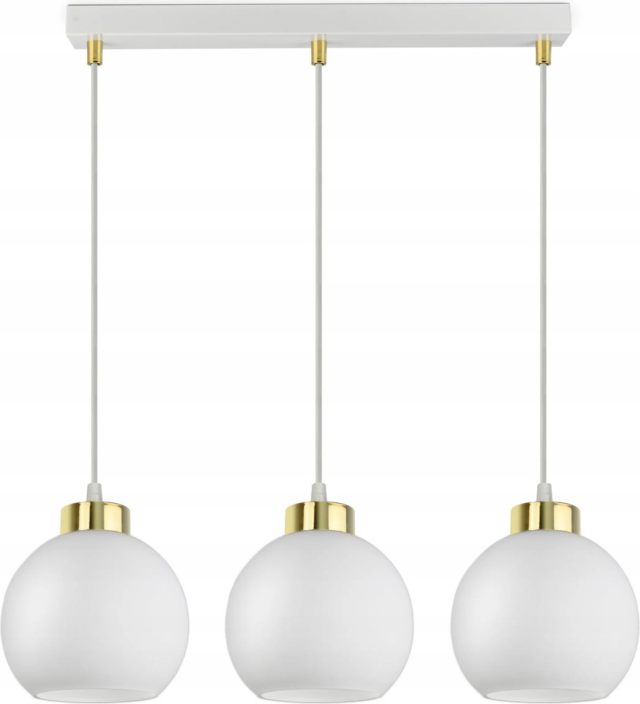 Mennyezeti Függő Lámpa Csillár Fehér Üveg Gömbök White Glass BZ3 Led E27