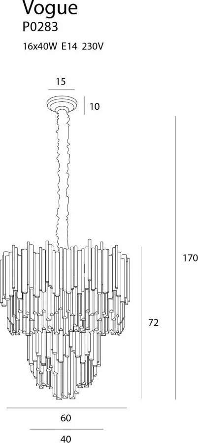 Függeszték Arany MAXLIGHT P0283