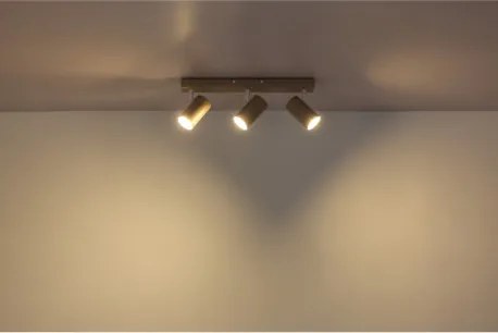 Globo 57911-3SA Mennyezeti lámpa, fém homokszínű, fehér, forgatható/dönthető, HxSzxM: 410x60x120mm, 3x GU10 35W 230V izzók nélkül