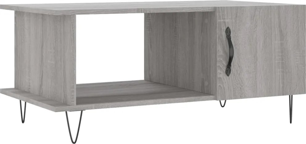 vidaXL szürke sonoma színű szerelt fa dohányzóasztal 90 x 50 x 40 cm