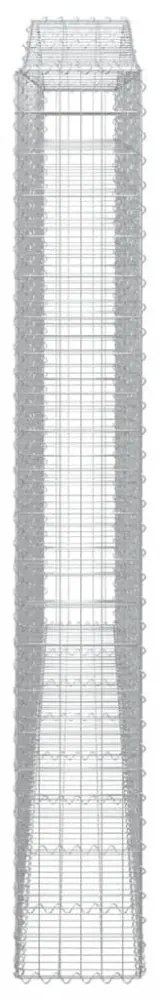 íves horganyzott vas gabion kosár 400x30x220/240 cm
