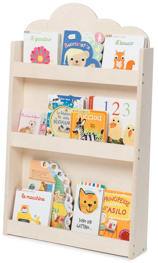 Mobli Dotty, Natural Haus, gyermek könyvespolc, Montessori, multiplex, 60 x 95 x 13 cm