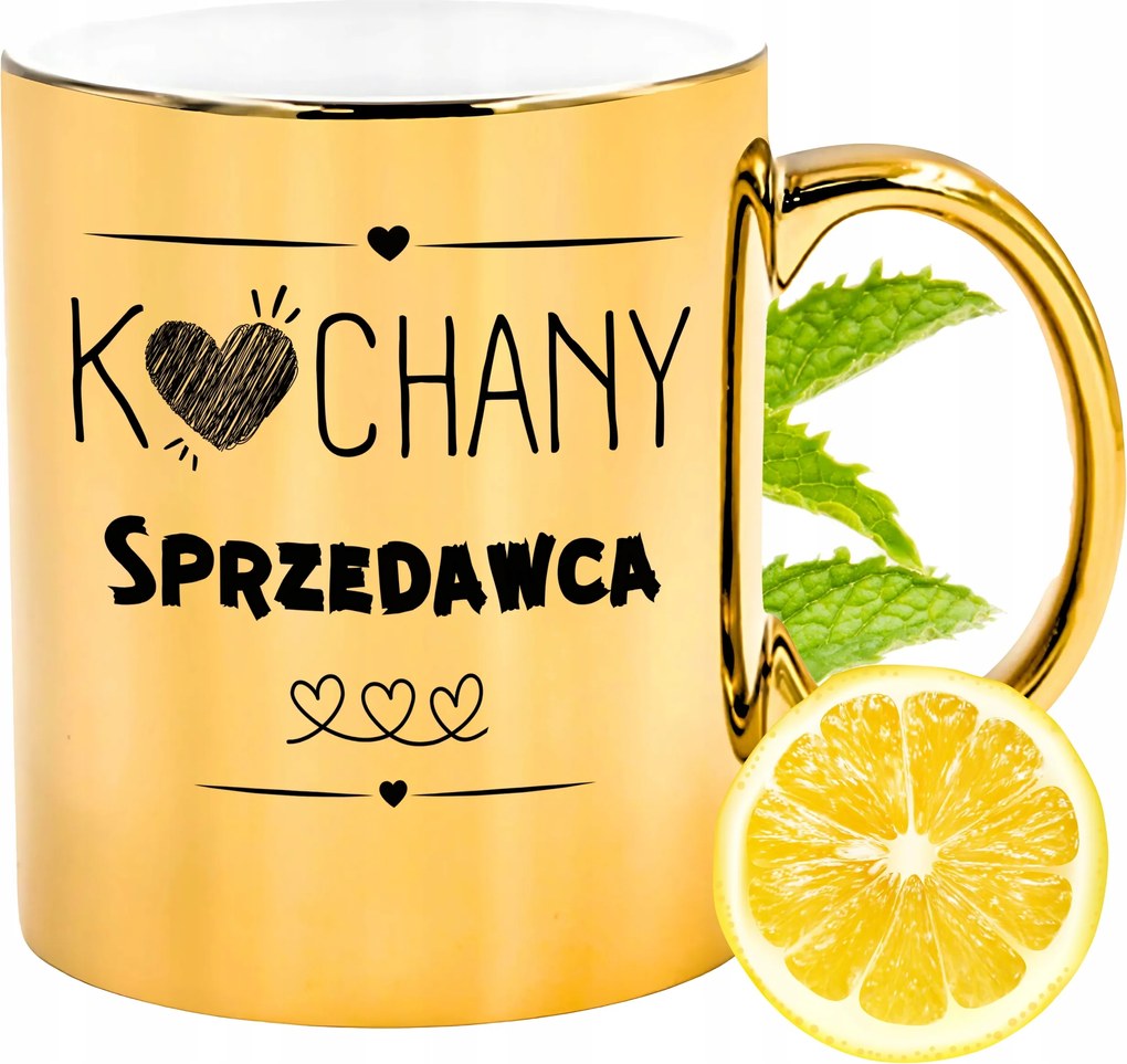 Prémium Arany Csillogó Bögre Eladó Ajándék Nyomtatott Fotóval