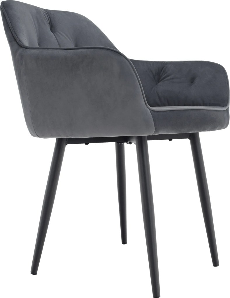 Design fotel, szürke Velvet szövet, VERIO