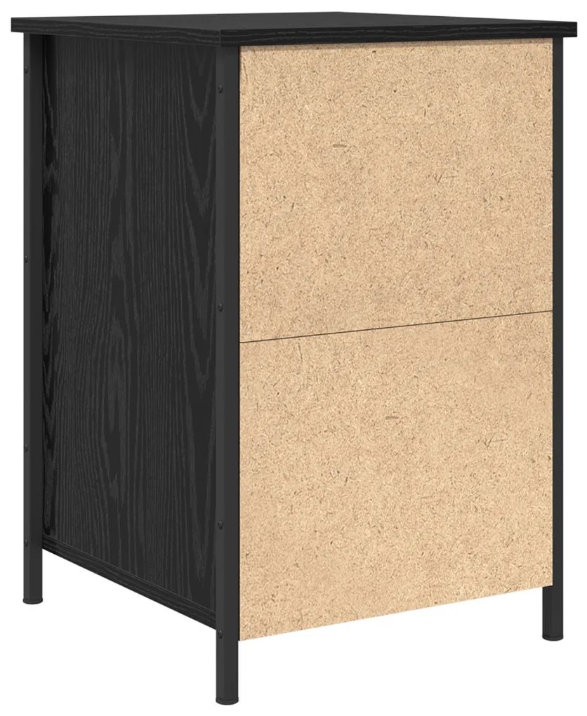 Éjjeli szekrények 2 db Fekete tölgy 40x42x60 cm Szerelt fa