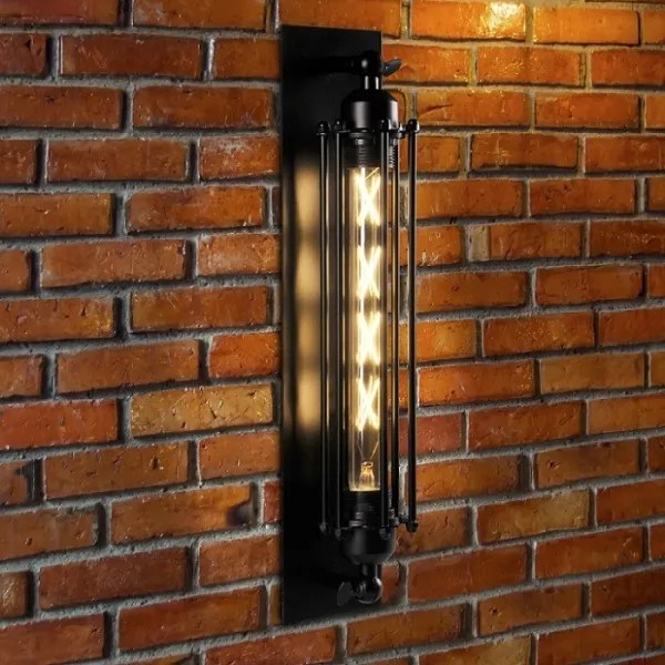 Fali lámpa RETRO 1xE27/20W/230V fekete