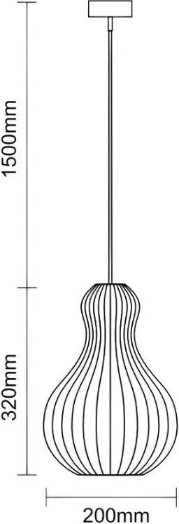 Tömör fa lámpa E27 / 200 - WRE111