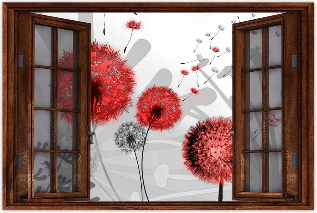 Poszterek 60x40 Piros pitypangok