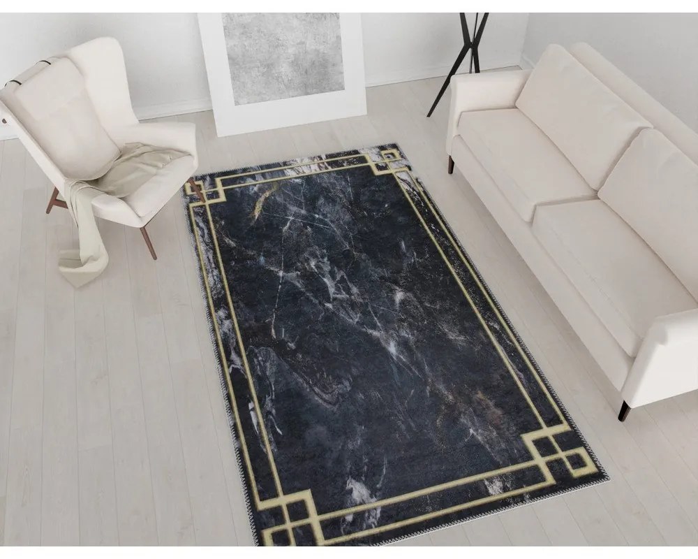 Sötétszürke mosható szőnyeg 230x160 cm - Vitaus