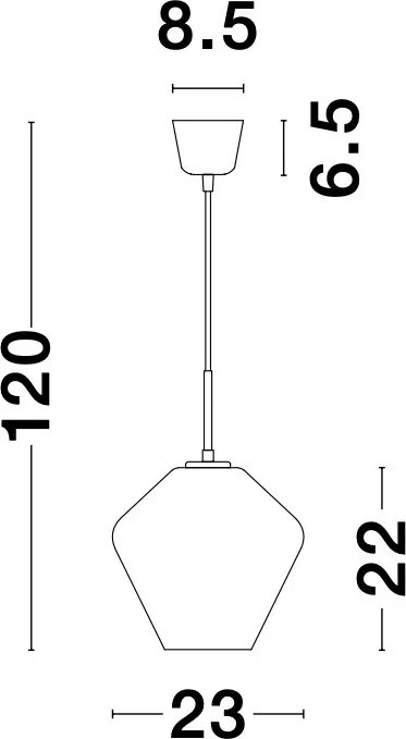 NOVALUCE 9724102 VEIRO Modern Függesztett Lámpa E27 IP20
