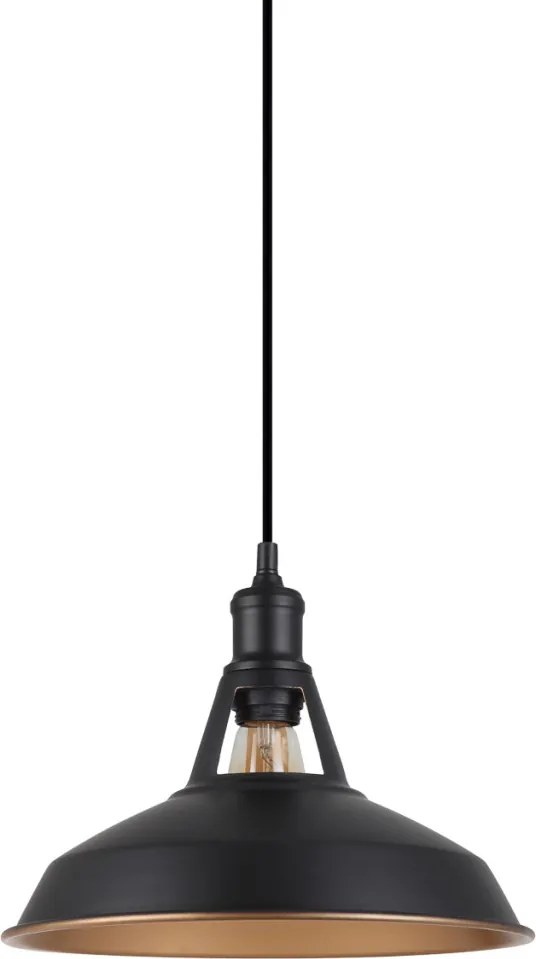 Függeszték Fekete Freya ITALUX-MDM-2315-1-M-BK-GD