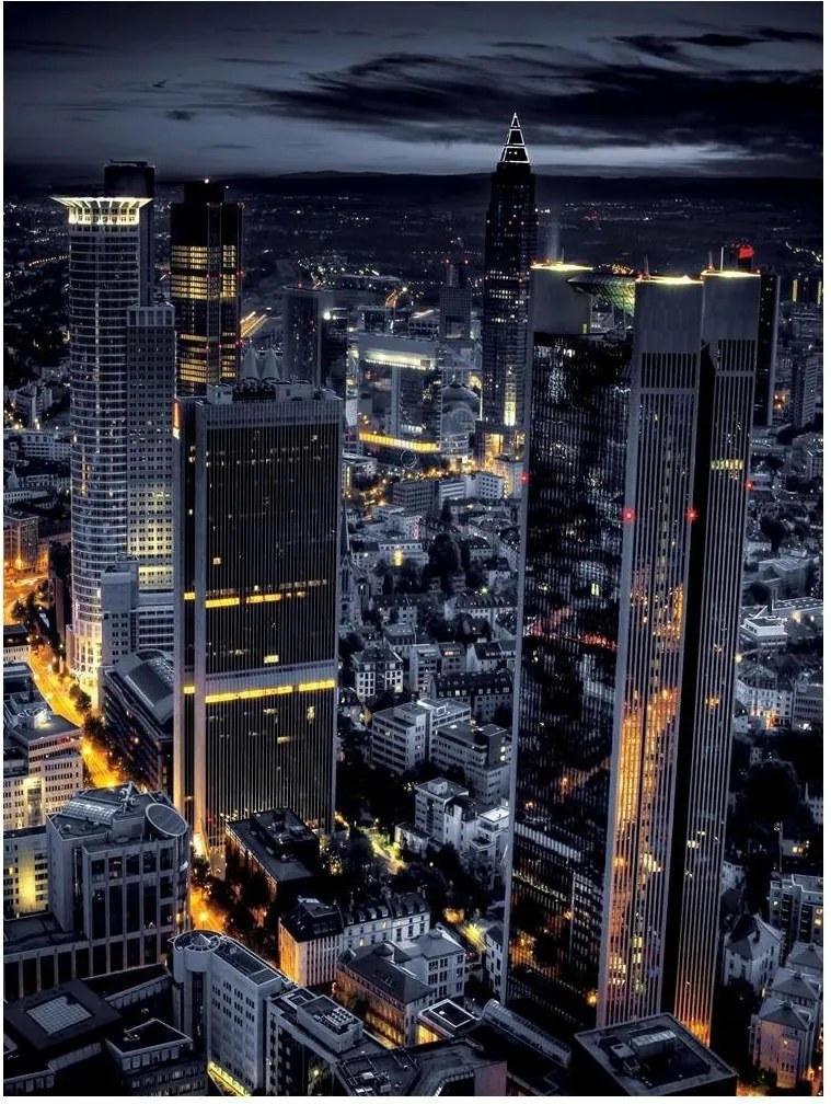 Fotótapéta Éjszakai város Felhők csillogó vinil 184x254 +ragasztó