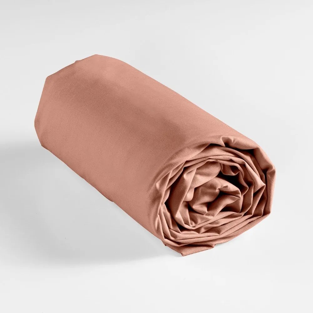 Lazacszínű gumis pamut lepedő 180x200 cm Lina – douceur d'intérieur
