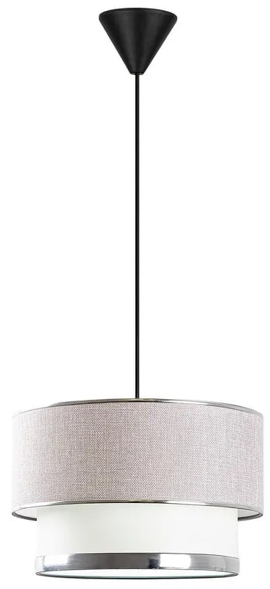 Szürke-ezüstszínű függőlámpa textil búrával ø 30 cm Cake – Opviq lights