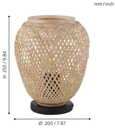 Eglo 55699 - Asztali lámpa DEMBLEBY 1xE27/40W/230V bézs