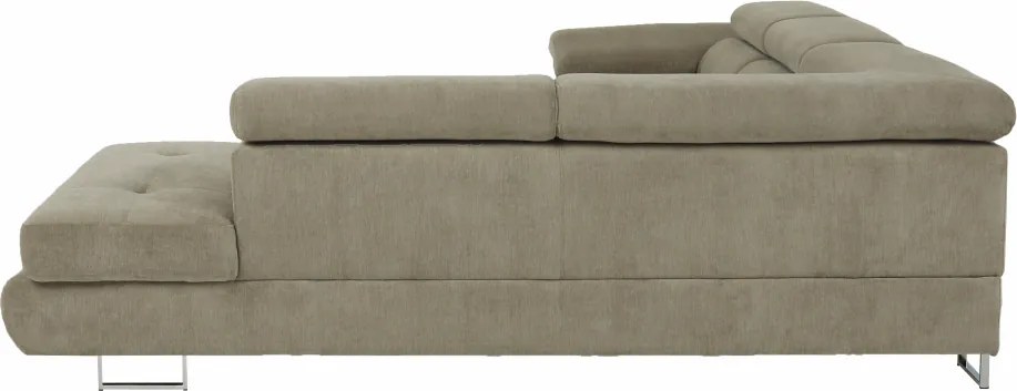 Ülőgarnitúra, világosbarna melír, szövet, jobbos, BUTON P