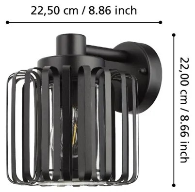 Eglo 900672 - Kültéri fali lámpa SELINUS 1xE27/40W/230V IP65