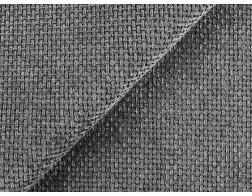 Szürke zsenília kinyitható-tárolóhelyes sarokkanapé (bal oldali-heverő résszel) Mele – Makamii