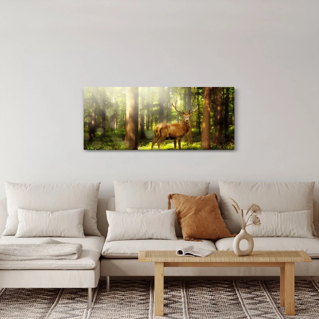 Kép egy szarvas az erdőben (120x50 cm)