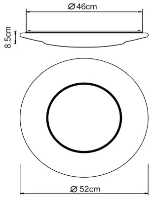 Globo 48311-24 - CANDIDA LED mennyezeti lámpa 24W, 230V