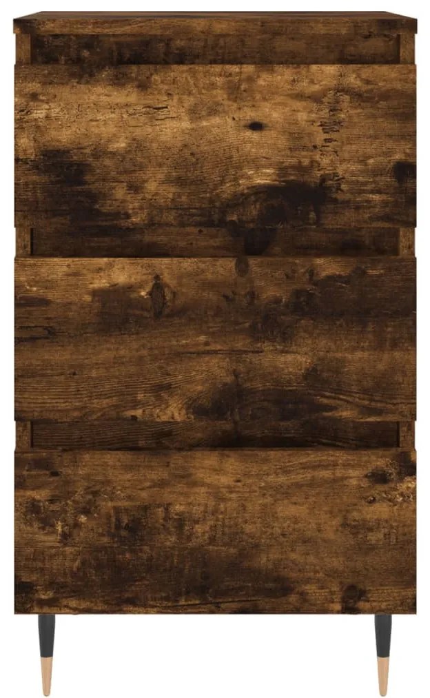 Füstös tölgy színű szerelt fa éjjeliszekrény 40x35x69 cm