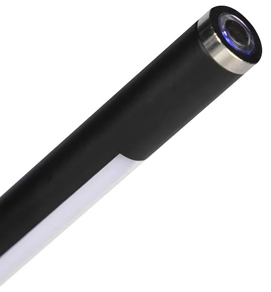 Modern állólámpa fekete, LED-del és érintőképernyős dimmerrel - Berdien