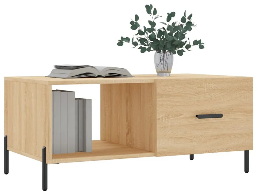 vidaXL sonoma tölgy színű szerelt fa dohányzóasztal 90 x 50 x 40 cm