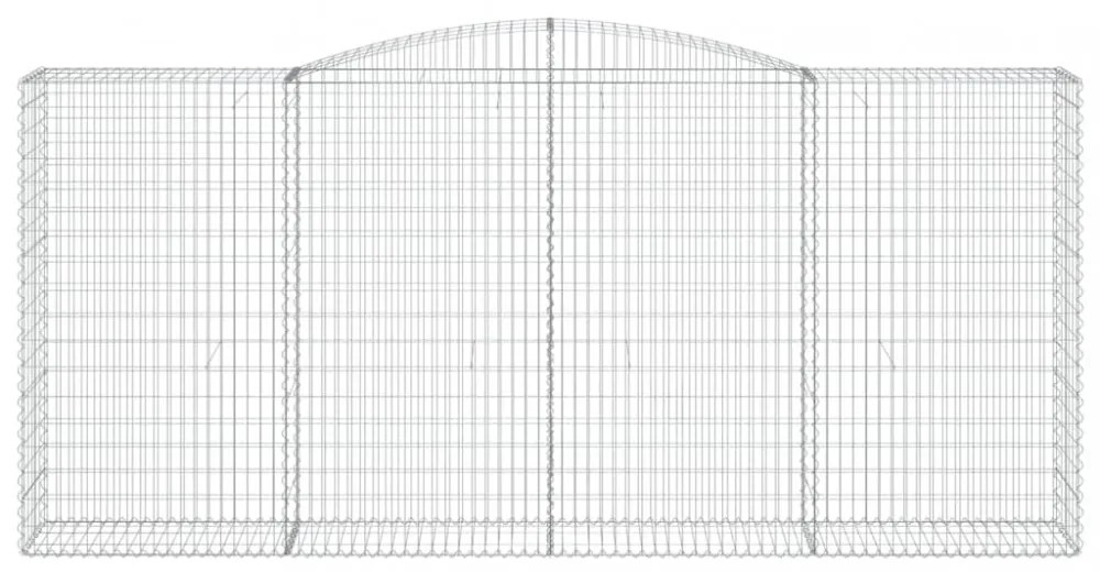5 db íves horganyzott vas gabion kosár 400x50x180/200 cm