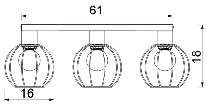 Spotlámpa LAPS 3xE27/15W/230V fekete