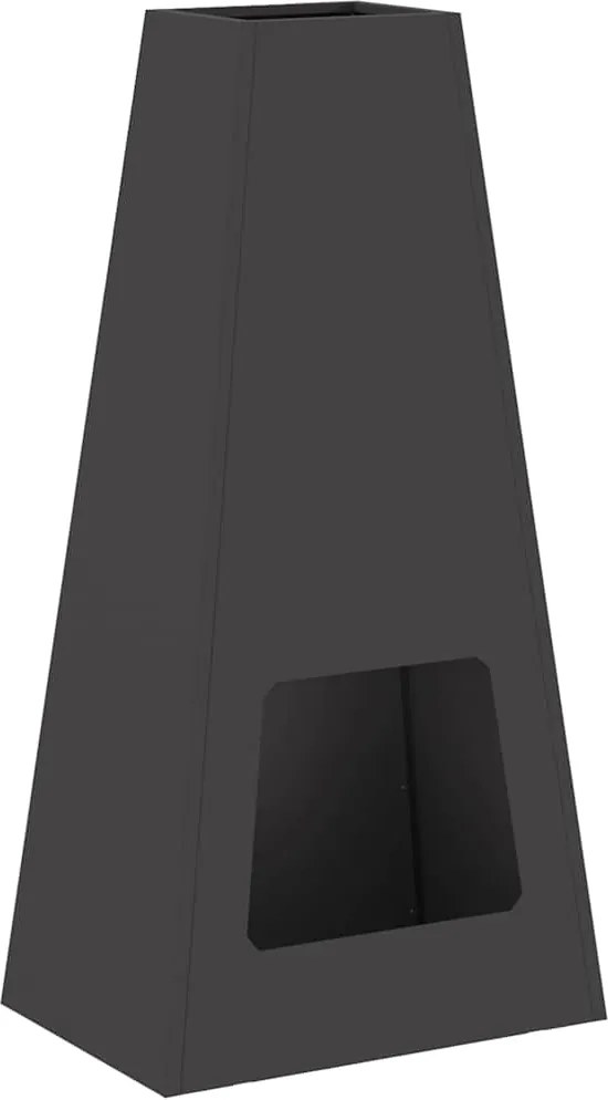 vidaXL Tűzrakó Fekete 50 x 35 x 100 cm Acél