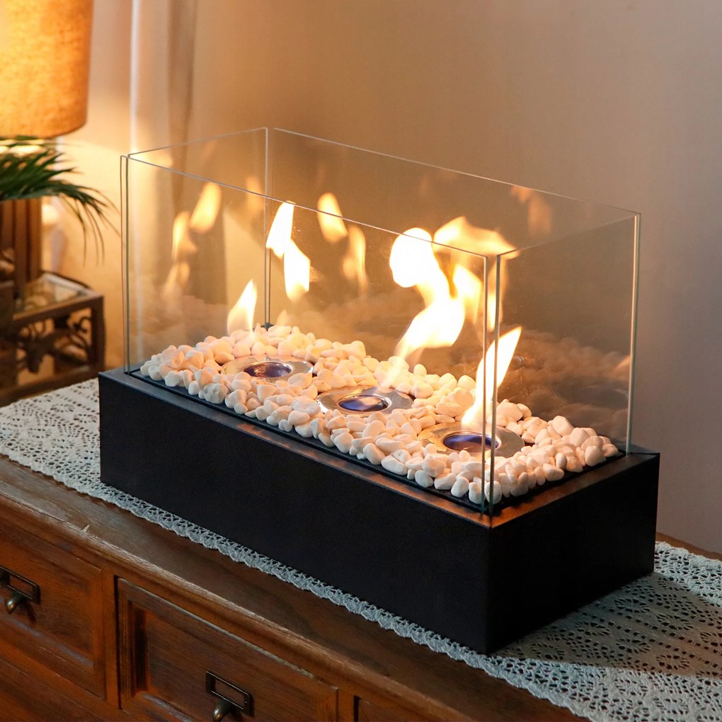 Szabadonálló Biokandalló Tripla Nagy Fekete Tornado Flame