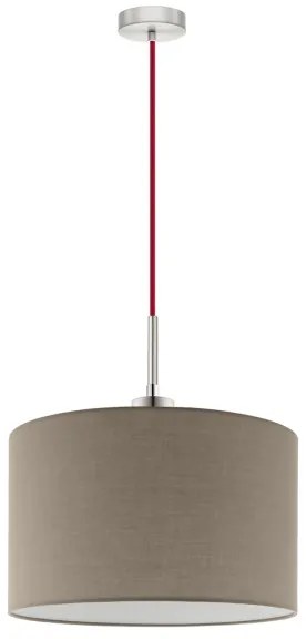 Eglo - LED függeszték TUNJA 1xE27/60W/230V taupe színben