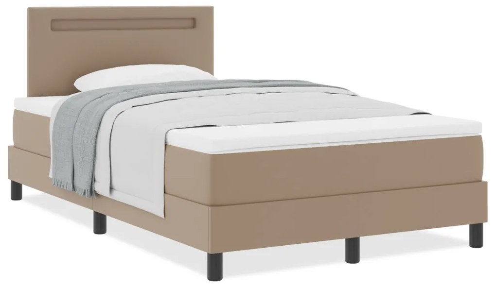 Ágykeret matraccal matracmal Cappuccino 120 x 200 cm Műbőr