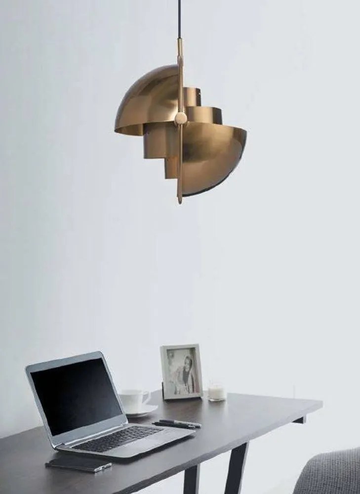 STEP INTO DESIGN MOBILE ST-8881 bronz függeszték lámpa – állítható formavilágú design függőlámpa modern enteriőrökbe