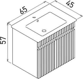 Tivoli mosdószekrény, 65 cm – TR785PNC1228