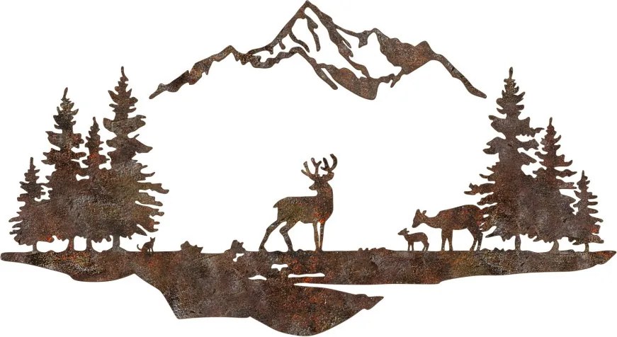 Rusty Landscape 1 antikolt fém faldekoráció