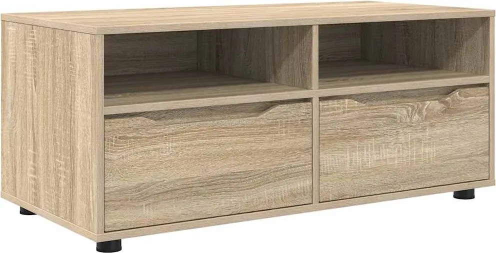 vidaXL TV szekrény fiókkal Sonoma tölgy 100 x 48 x 43 cm Faanyag