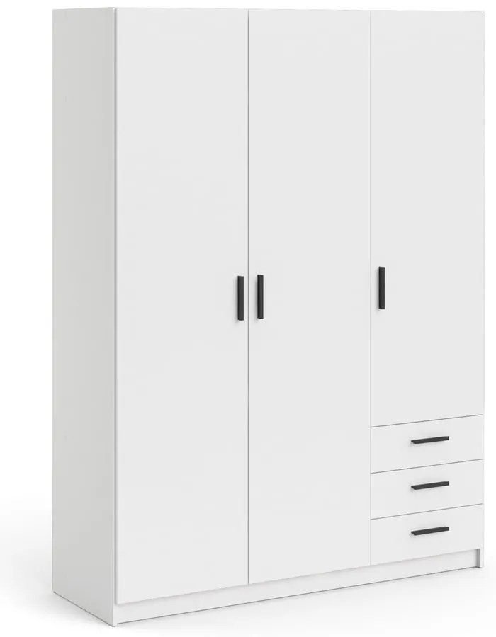 Fehér ruhásszekrény 147x200 cm Sprint – Tvilum