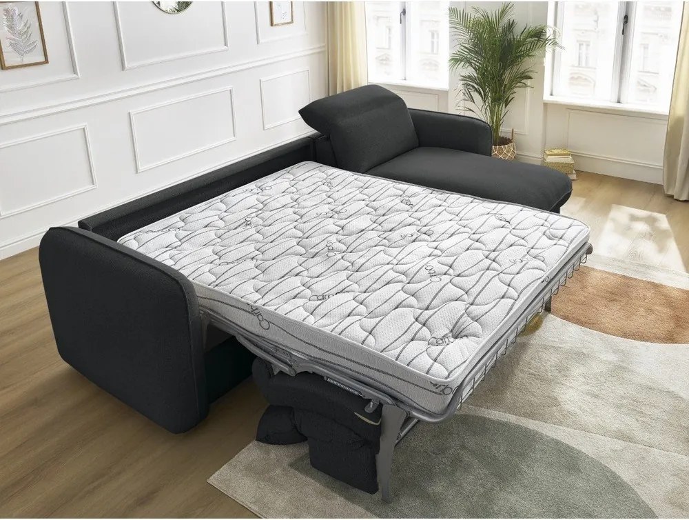 Fekete kanapé 236 cm Achille – Bobochic Paris