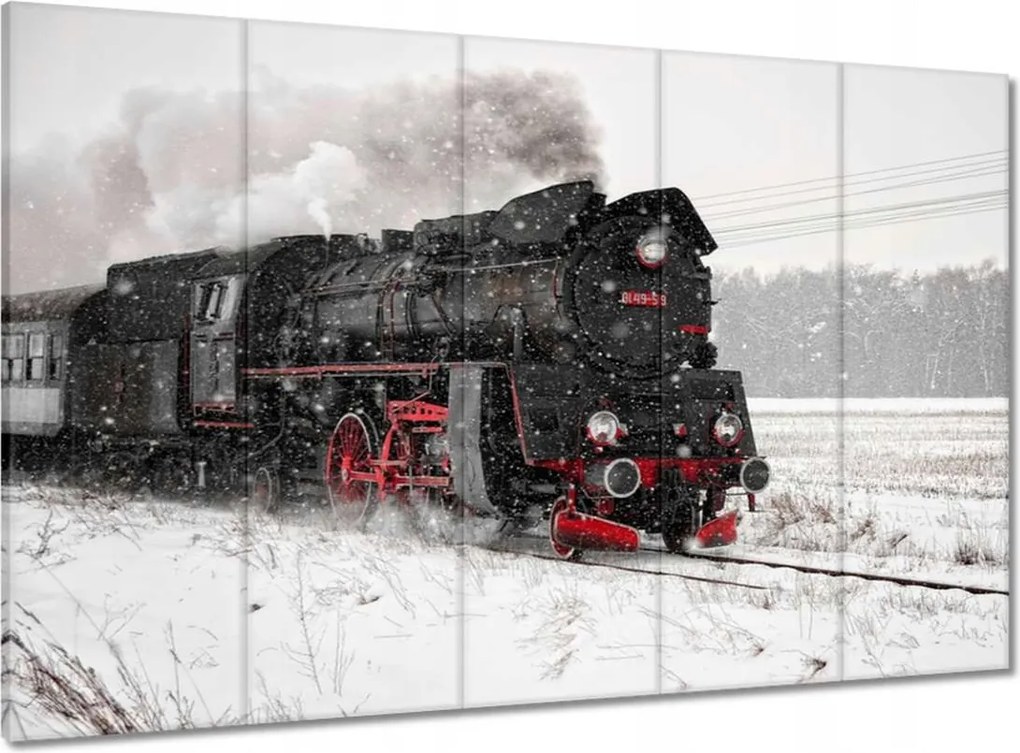 Vászonkép 100x70 Mozdony Ol49-59 Hó