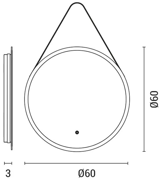 LED Fürdőszobai tükör háttérvilágítással LED/20W/230V 3000/4000/6000K IP44