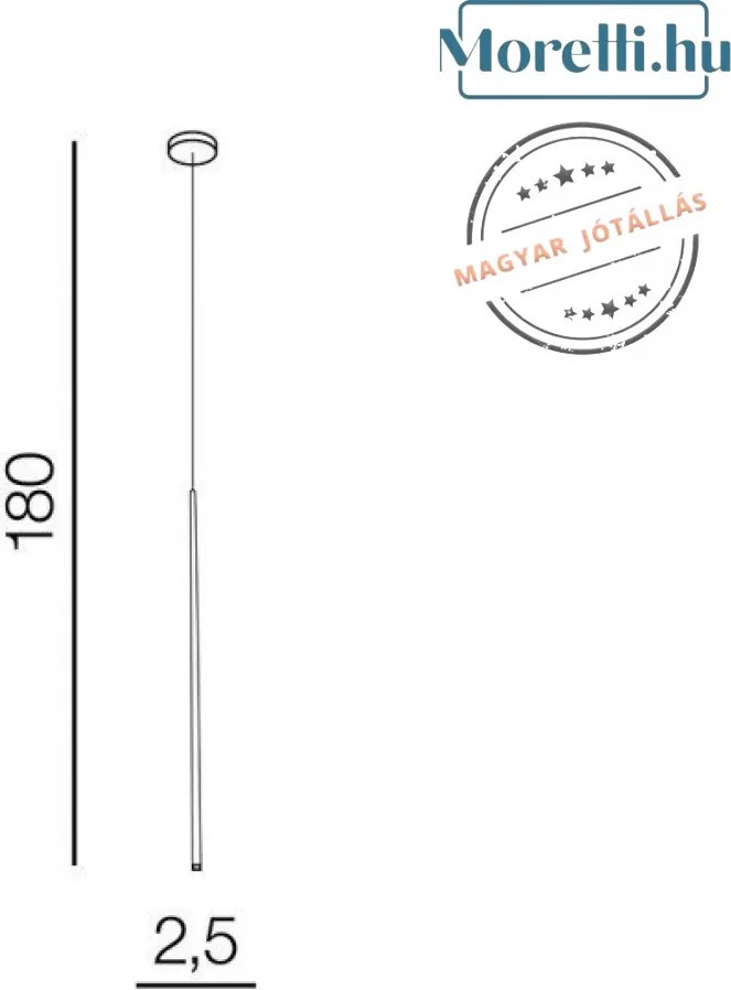 AZZARDO 3156 LOUISELED Hengeres Függesztett Lámpa LED IP20
