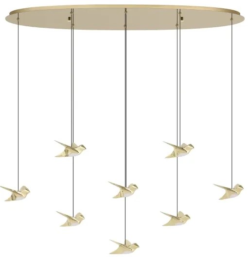 Eglo 390397 - LED Dimmelhető csillár zsinóron PARATEBUENO 8xLED/4,2W/230V arany