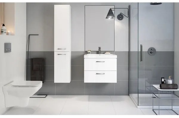 Cersanit S801-142-DSM -Függesztett fürdőszobai szekrény mosdóval LARA CITY 60 fehér