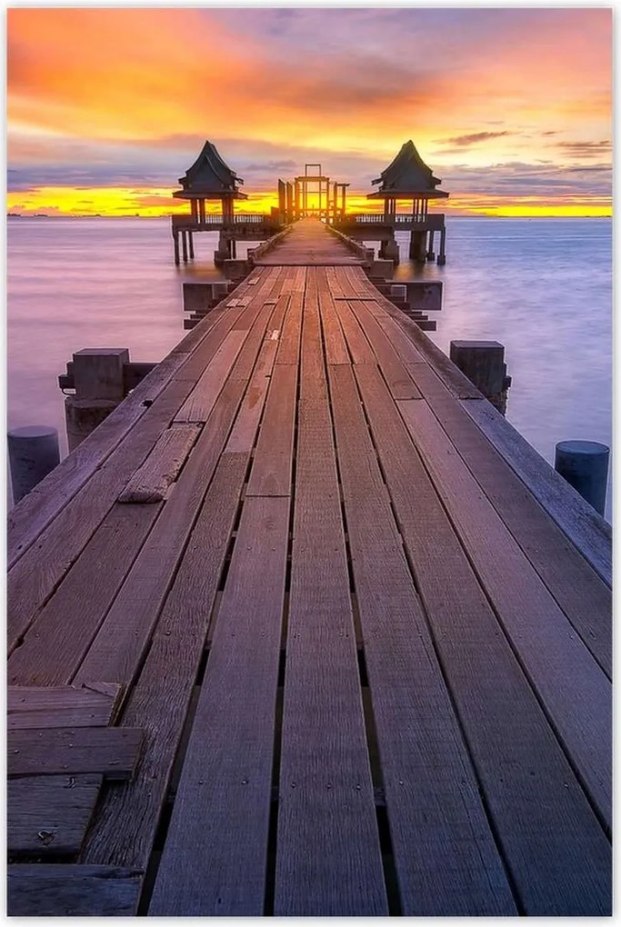 Poszterek 60x90 Híd naplementekor