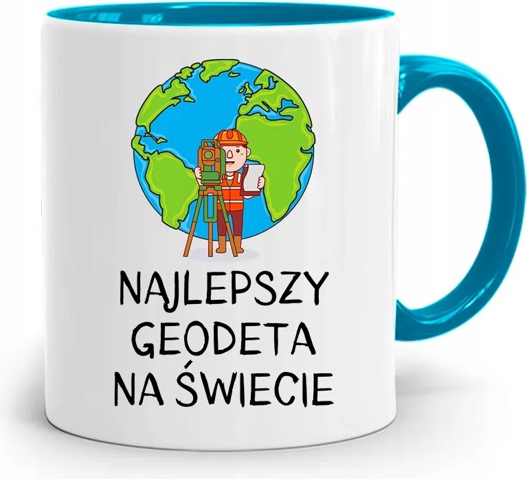 Kék Bögre Földmérőnek A Világ Legjobbja fényképes nyomattal