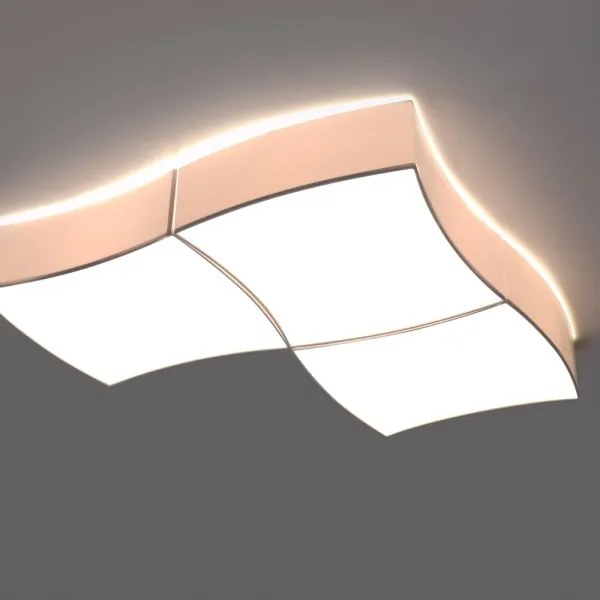 Sollux SL.1055 - Mennyezeti lámpa SQUARE 6xE27/60W/230V fehér