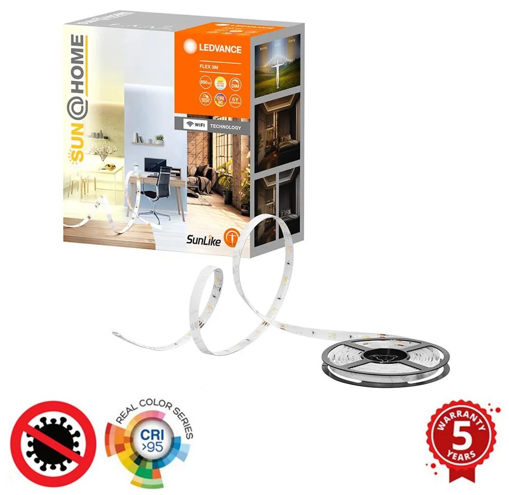 Ledvance Ledvance - LED Dimmelhető szalag SUN@HOME FLEX 3m LED/13,5W/230V Wi-Fi CRI 95 P227176
