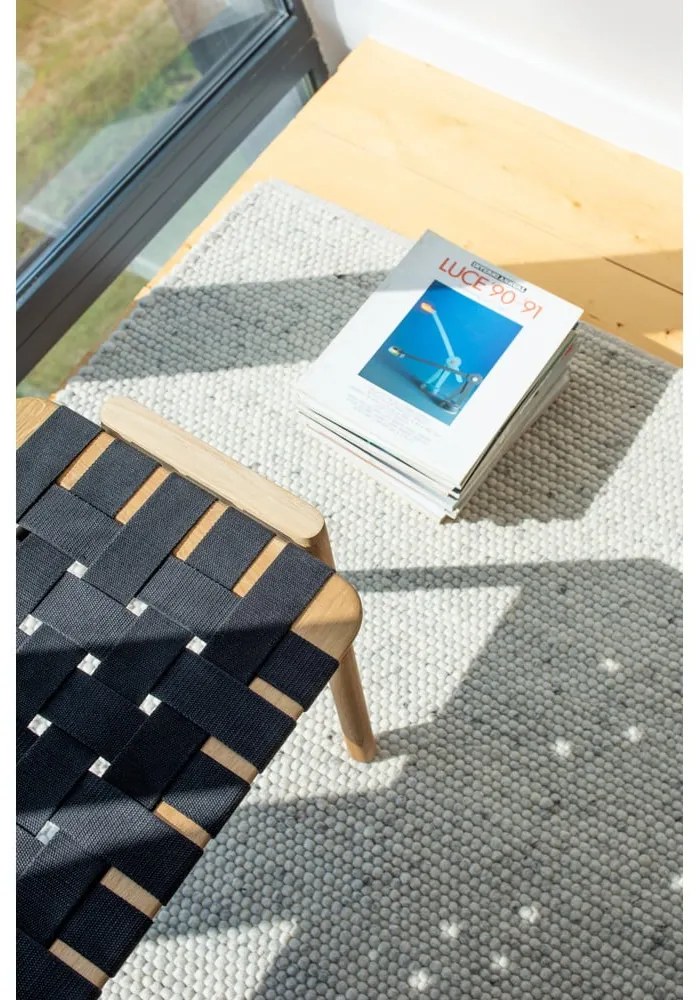 Fekete-natúr színű pad Klupa - Gazzda