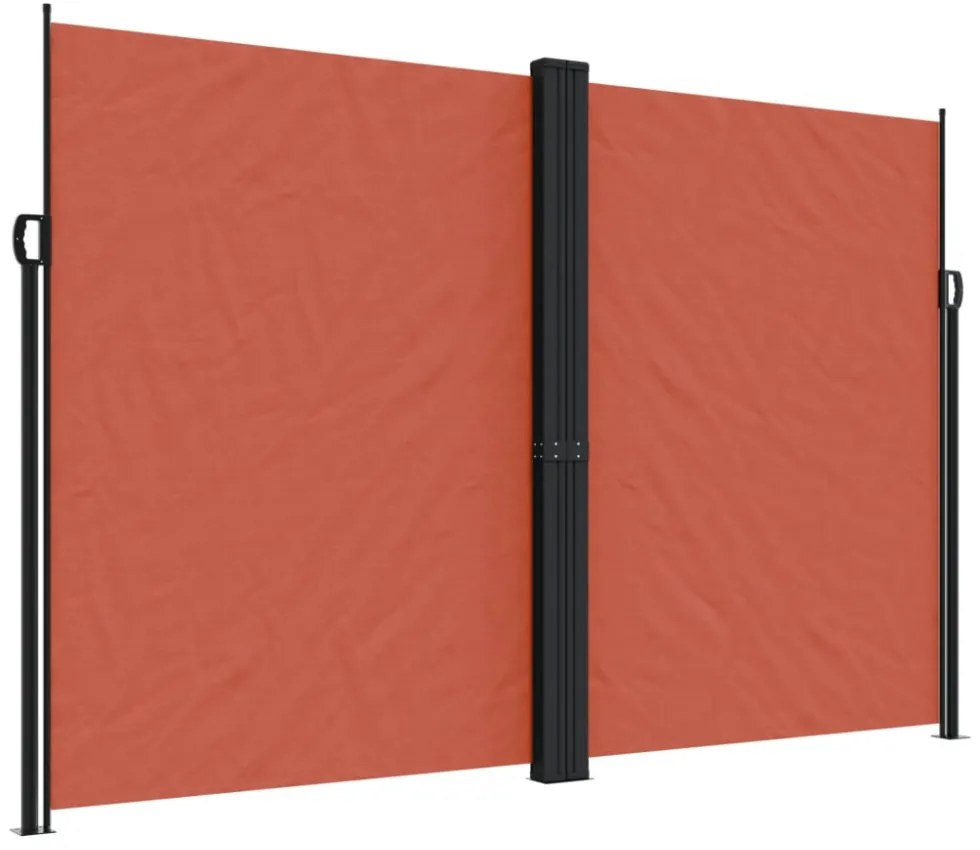 terrakotta behúzható oldalsó napellenző 220 x 600 cm